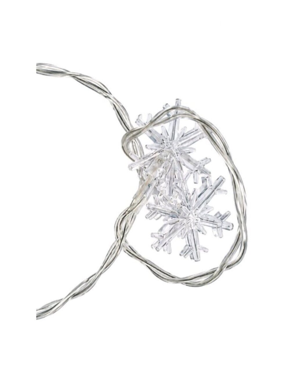 Multi Function Christmas Snowflake String Lights Battery Operated Clear - Picture 4 of 4